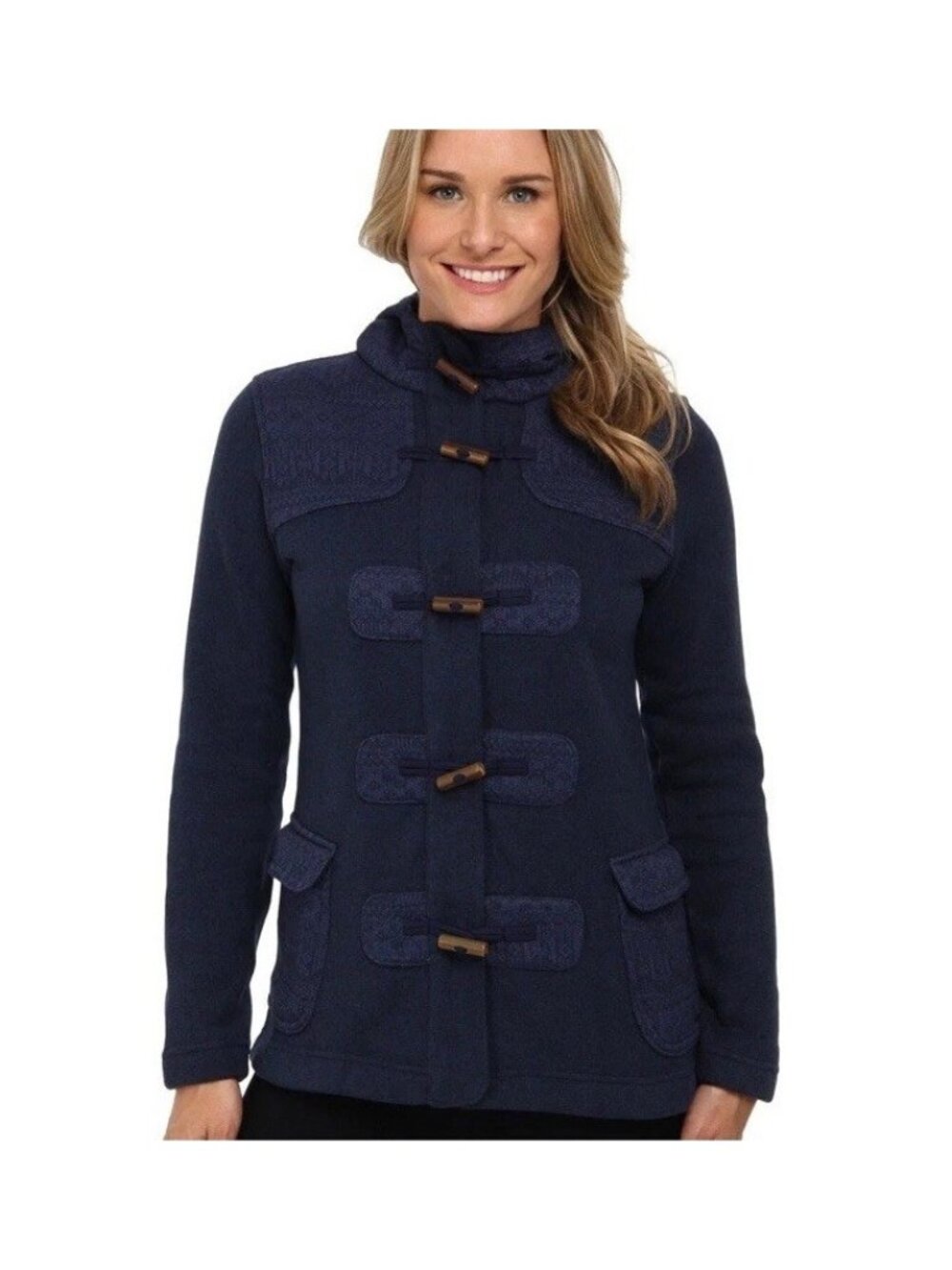 Patagonia Better Sweater Women’s Size Small Blue Icelandic Coat Toggle Hooded